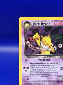 Dark Hypno 9/82 Team Rocket Set Holo Rare Pokemon Card Nintendo TCG WOTC LP - Image 4