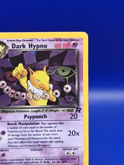 Dark Hypno 9/82 Team Rocket Set Holo Rare Pokemon Card Nintendo TCG WOTC LP - Image 5