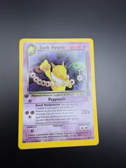 Dark Hypno 9/82 1st Edition Holo Rare Team Rocket Pokemon Card WOTC TCG 1999 - Image 1