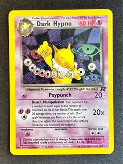 Dark Hypno 9/82 Team Rocket Pokemon Card TCG Vintage WOTC Holo Rare - Lp/Mp - Image 1
