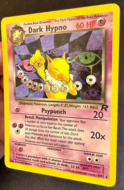 Dark Hypno 9/82 Team Rocket Pokemon Card TCG Vintage WOTC Holo Rare - Lp/Mp - Image 3
