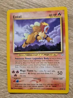 Pokemon Neo Revelation 1st Edition Rare Entei Card 17/64 MP - Image 1
