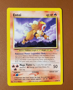 Entei 17/64 Pokemon Neo Revelation Regular Rare Card - Unlimited - LP - Image 1