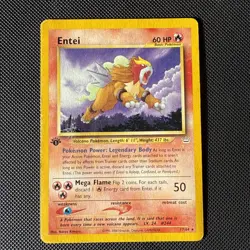 Pokemon Neo Revelation 1st Edition Rare Entei Card 17/64 MP - Image 1