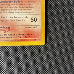 Pokemon Neo Revelation 1st Edition Rare Entei Card 17/64 MP - Image 3