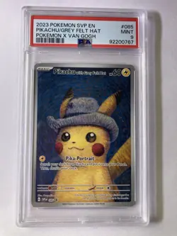 Pikachu with Grey Felt Hat 085 Sv: Scarlet & Violet Promo Cards Regular PSA 9 - Image 1
