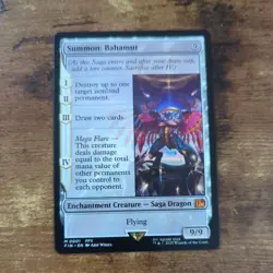 Summon: Bahamut- Final Fantasy Magic the Gathering- M 0001- Non Foil- Mythic NM - Image 1