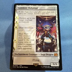 Summon: Bahamut- Final Fantasy Magic the Gathering- M 0001- Non Foil- Mythic NM - Image 1