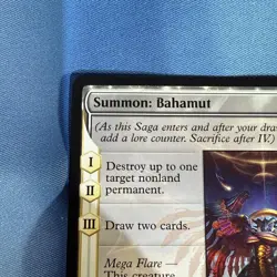 Summon: Bahamut- Final Fantasy Magic the Gathering- M 0001- Non Foil- Mythic NM - Image 2