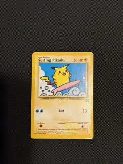 Surfing Pikachu #28 Black Star Promo WOTC Heavy Play - Image 1