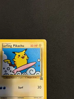 Surfing Pikachu #28 Black Star Promo WOTC Heavy Play - Image 3