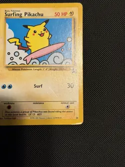 Surfing Pikachu #28 Black Star Promo WOTC Heavy Play - Image 4