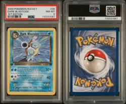 2000 Pokemon 1st Edition Rocket Dark Blastoise Graded Slab PSA 8 #20/82 - Image 3
