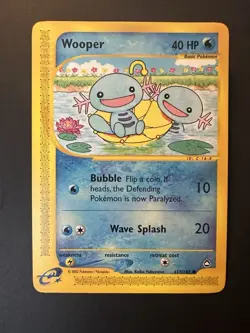 Wooper Aquapolis 117/147 Non-Holo E-Series Pokemon Near Mint/Lightly Played WoTC - Image 1