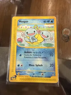 Pokemon Card - Wooper Aquapolis 117/147 Non Holo - MP - Image 1