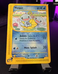 Aquapolis Wooper 117/147 Non-Holo LP- E-Series Pokemon TCG WOTC Ungraded - Image 1