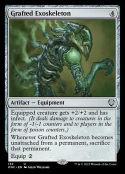 1 x Grafted Exoskeleton - Commander: Phyrexia: All Will Be One - NM-Mint - MTG - Image 1