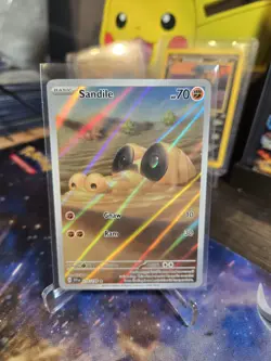 Pokemon TCG Scarlet & Violet Base Set Holo Illustration Rare Sandile 216/198 - Image 1