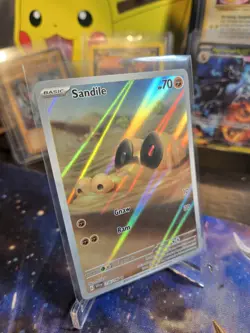 Pokemon TCG Scarlet & Violet Base Set Holo Illustration Rare Sandile 216/198 - Image 2