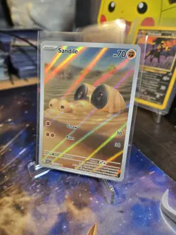 Pokemon TCG Scarlet & Violet Base Set Holo Illustration Rare Sandile 216/198 - Image 3
