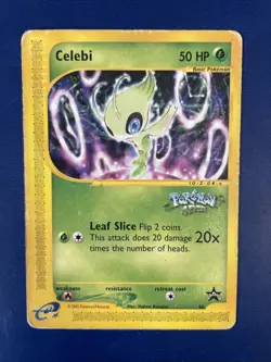2002 Celebi Black Star #50 Pokemon Movie Promo Card Vintage HP E-Reader - Image 1