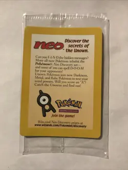 Entei Black Star Promo #34 Movie Promo Pokemon Card Sealed Reverse Holofoil - Image 1