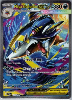 Mega Sharpedo ex 127/094 SIR ME02: Phantasmal Flames - Pokemon Card - NM - Image 1