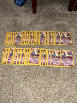 Pokemon Cards Base Set Mew None Holo Lot Of 100 Cards - Image 1