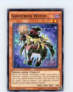 Yu-Gi-Oh TCG Ghostrick Witch MP14-EN140 1st Edition Regular Common Card NM - Image 1