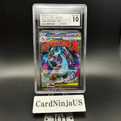 CGC GEM MINT 10 MEGA Charizard X ex MA 223/193 MEGA Dream ex M2a Pokemon Card - Image 1