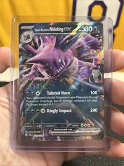 Pokemon TCG Team Rockets Nidoking EX Double Rare Card #119/182 Destined Rivals - Image 1