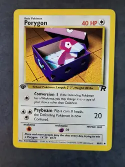 Pokemon Card 1st Edition Porygon 48/82 Rare Team Rocket Non Holo Uncommon WoTC - Image 1