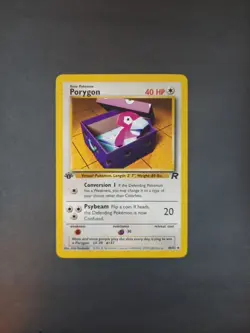 Pokemon Card 1st Edition Porygon 48/82 Rare Team Rocket Non Holo Uncommon WoTC - Image 3