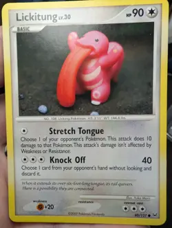 Pokemon Tcg Lickitung 80/127 Platinum Card Non Holo - Image 1