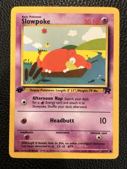 Pokemon TCG Slowpoke Team Rocket 67/82 Common Card WOTC 2000 LP - Image 1