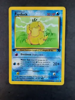 Pokemon Card Team Rocket 1st Edition Regular Finish Psyduck 65/82 NM-MT - Image 1