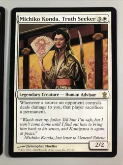 NM Michiko Konda, Truth Seeker - Saviors of Kamigawa Mtg Tcg - Image 4