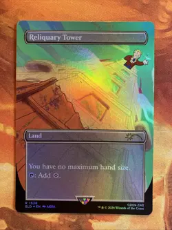 MTG Rainbow Foil Borderless Reliquary Tower SLD: X FalloutR: Points of Interest! - Image 1