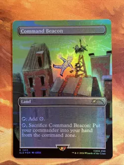 MTG Rainbow Foil Borderless Command Beacon SLD: X FalloutR: Points of Interest!! - Image 1