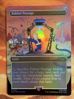 MTG Rainbow Foil Borderless Fabled Passage SLD: X FalloutR: Points of Interest!! - Image 1