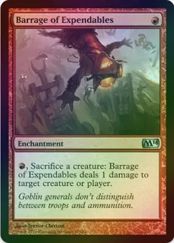 1 x Barrage of Expendables - Foil - M14 - LP - MTG - Image 1