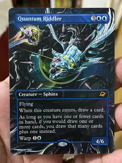 Quantum Riddler MTG Tarkir: Dragonstorm Commander Hand Painted Altered Art Tentz - Image 1