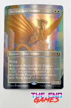 Ancient Gold Dragon Borderless Foil MTG Commander: Battle for Baldur's Gate NM - Image 1