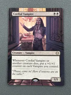 Cordial Vampire MTG The Lost Caverns of Ixalan Hand Painted Extended Altered Art - Image 1