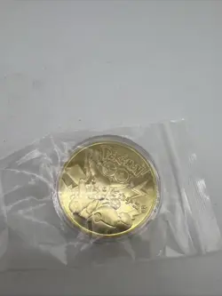Pokemon GO Challenge Coin Pikachu 1996 Japan Limited Ed. 24kt Gold Plated READ!! - Image 2