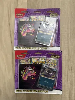 Set Of 2 X POKEMON ASCENDED HEROES Tech Sticker Collection BRAND NEW/SEALED! - Image 1