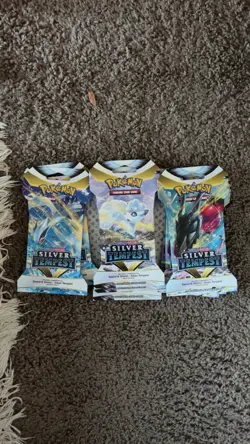 Nintendo Pokemon Pokemon TCG Silver Tempest Sleeved Booster Pack 10 Cards New - Image 1
