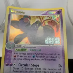 Pokemon TCG Grumpig EX Crystal Guardians 20/100 Reverse Holo Rare HP - Image 3