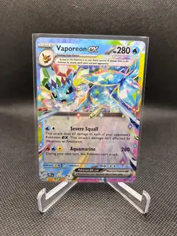 Pokemon Prismatic Evolutions Scarlet and Violet Vaporeon EX 023/131 Foil Holo - Image 1