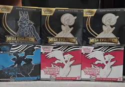 Pokemon ETB Lot Mega Evolution Lucario Gardevoir White Flare Black Bolt - Image 1